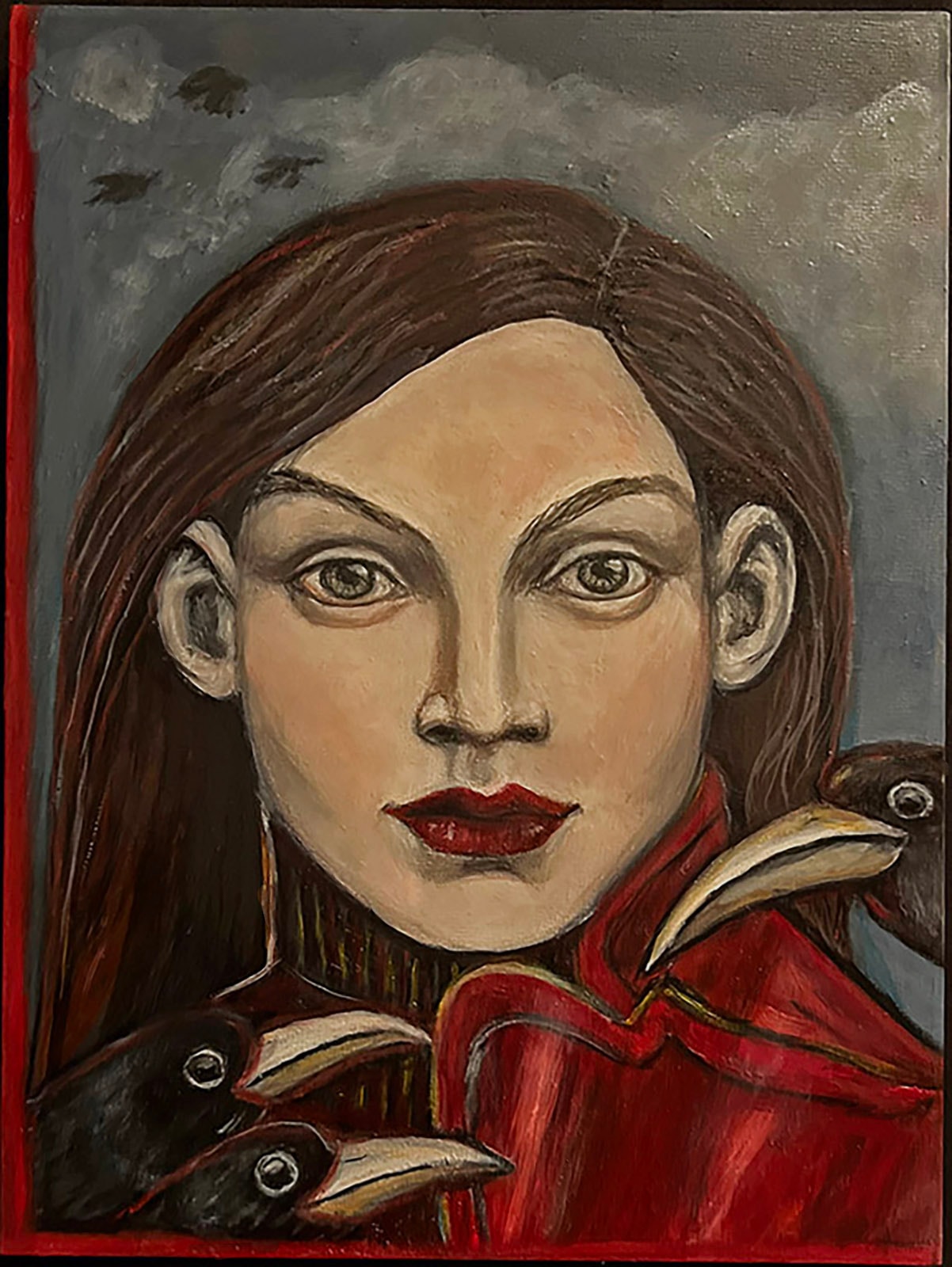 Quote the Raven by Claudia Cohen — oil painting, 16 × 20 in