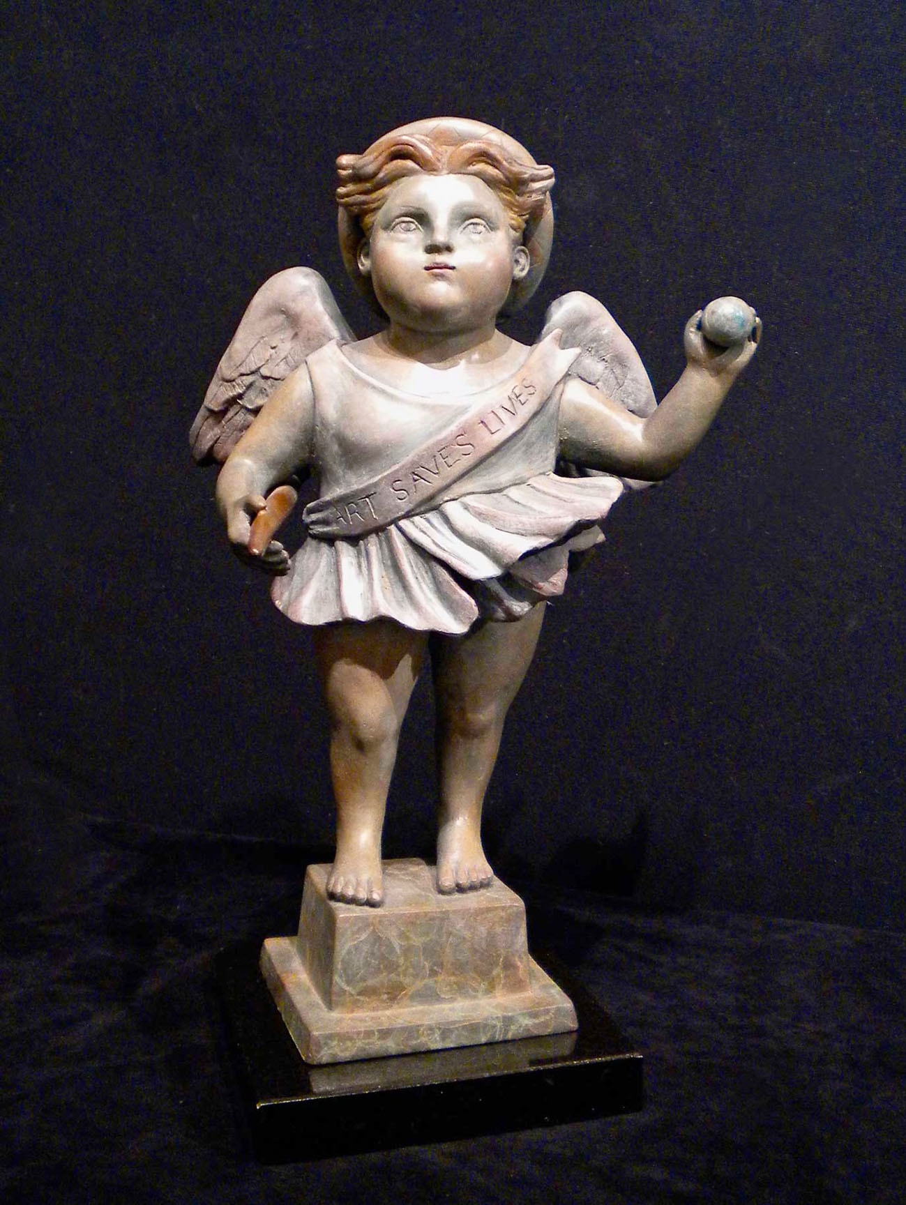 Art Saves Lives bronze sculpture by Claudia Cohen