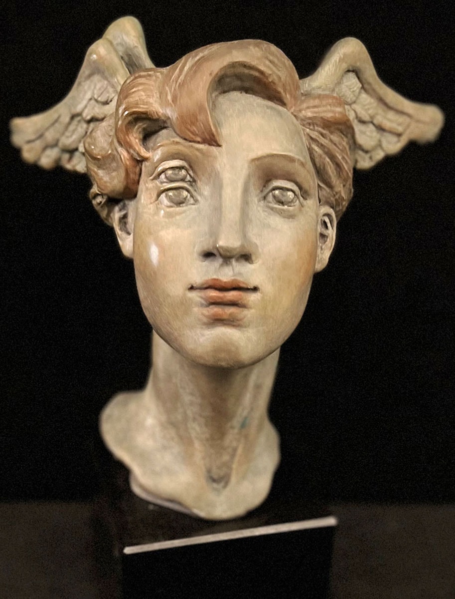 Doubletake bronze sculpture by Claudia Cohen