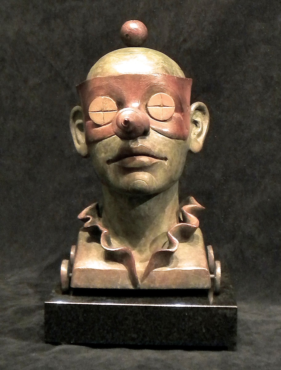Screwball bronze sculpture by Claudia Cohen