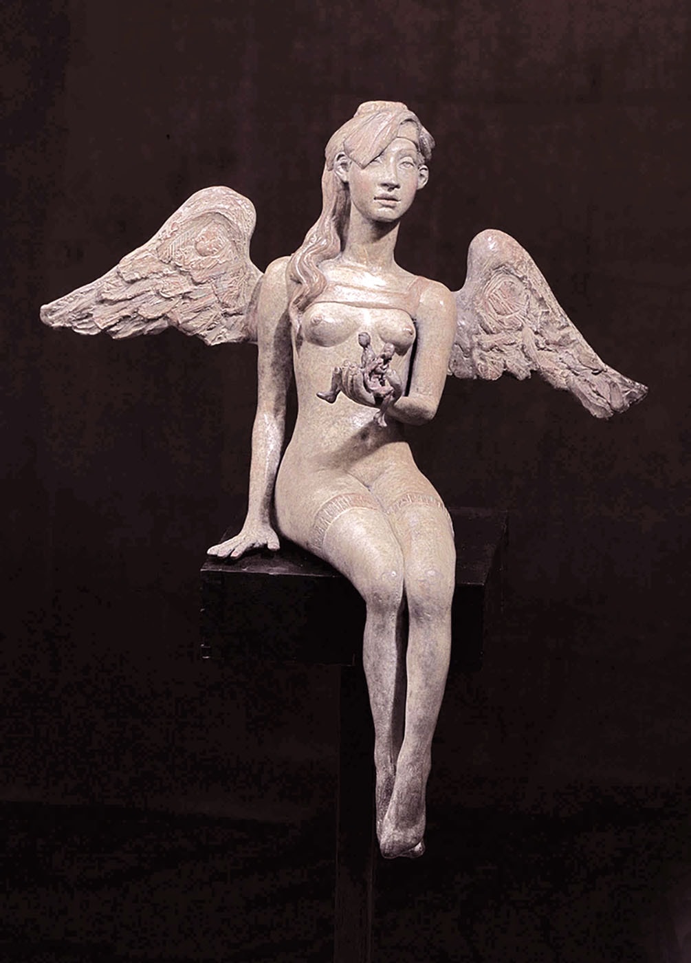 The Eternal Conversation bronze sculpture by Claudia Cohen