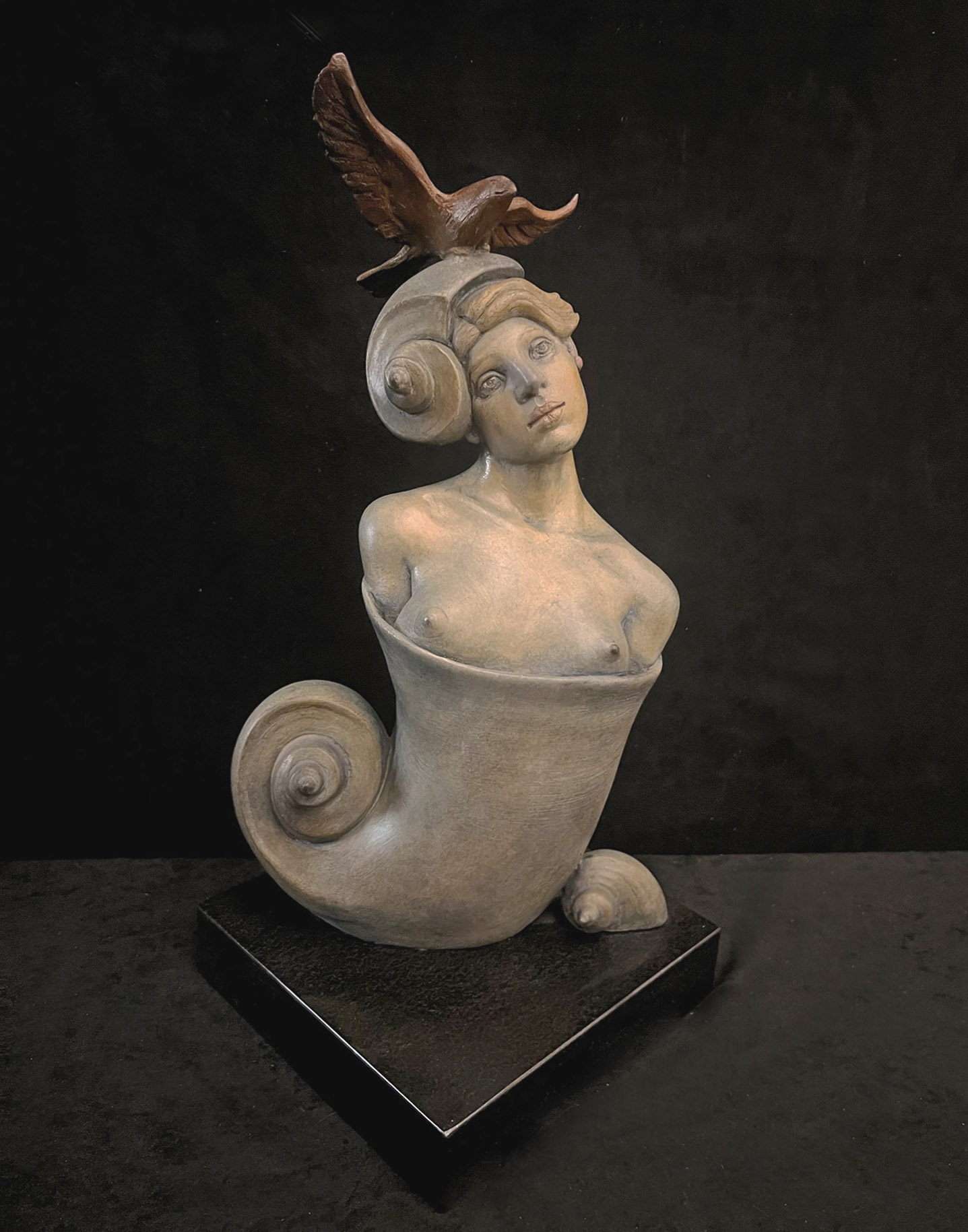 The Other Side of the Ocean bronze sculpture by Claudia Cohen